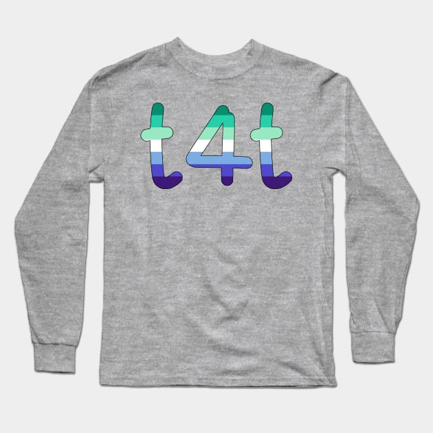 t4t (Gay Man Pride Colors) Long Sleeve T-Shirt by dikleyt